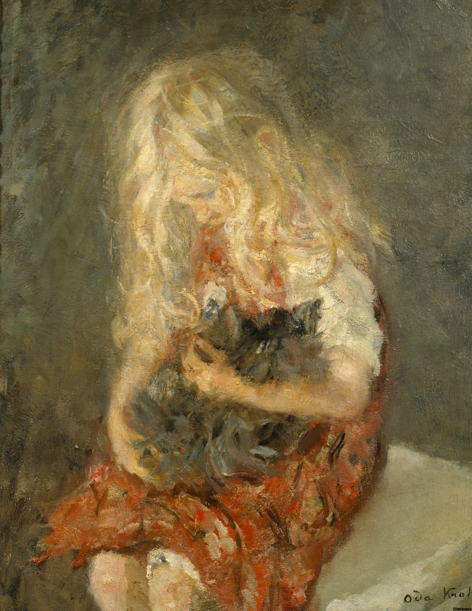 Fille avec chat - Oda Krohg