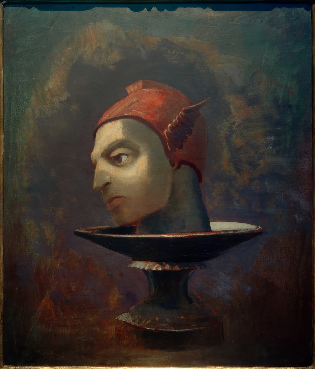 La tête de Persée (La tête de Mercure sur un plat) - Odilon Redon