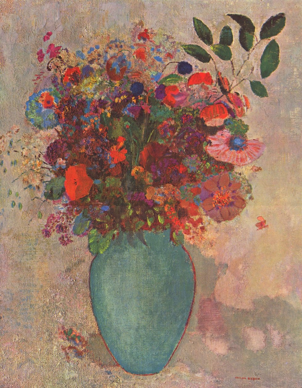 Le vase turquoise - Odilon Redon