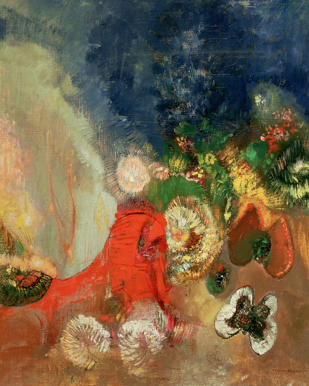 Le Sphinx rouge, c.1912 - Odilon Redon
