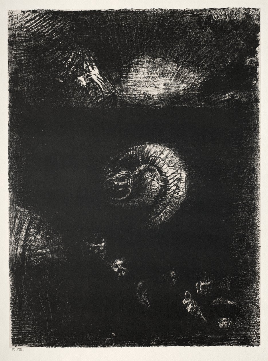 Et toutes sortes de créatures effrayantes surgissent - Odilon Redon