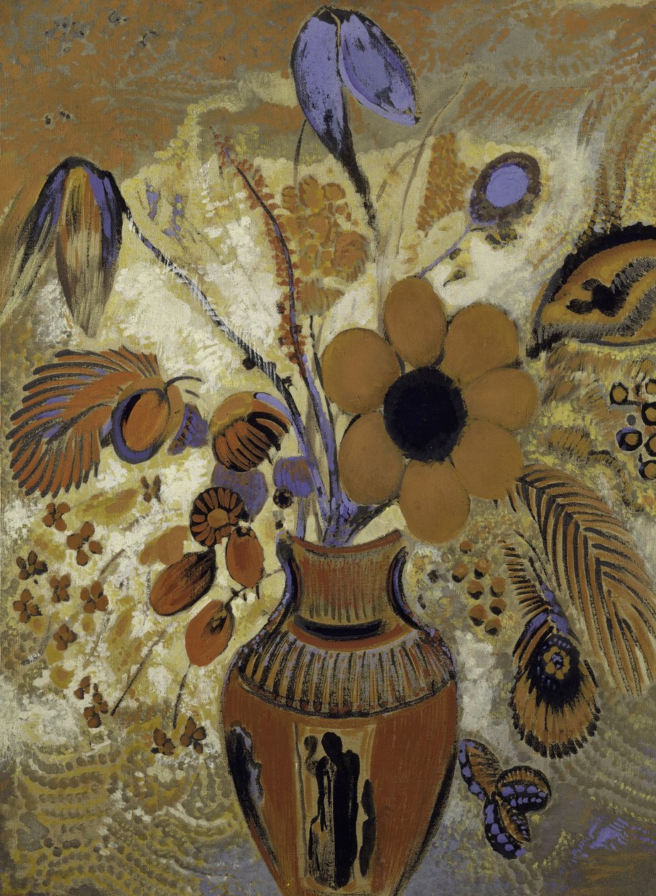 Vase étrusque avec des fleurs, 1900-1910 - Odilon Redon
