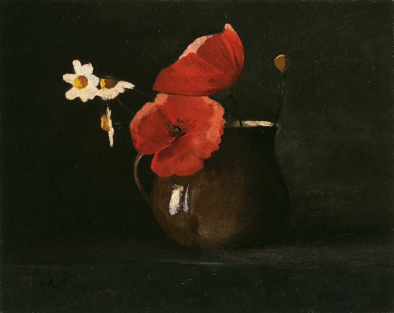 Fleurs : Coquelicots et marguerites - Odilon Redon