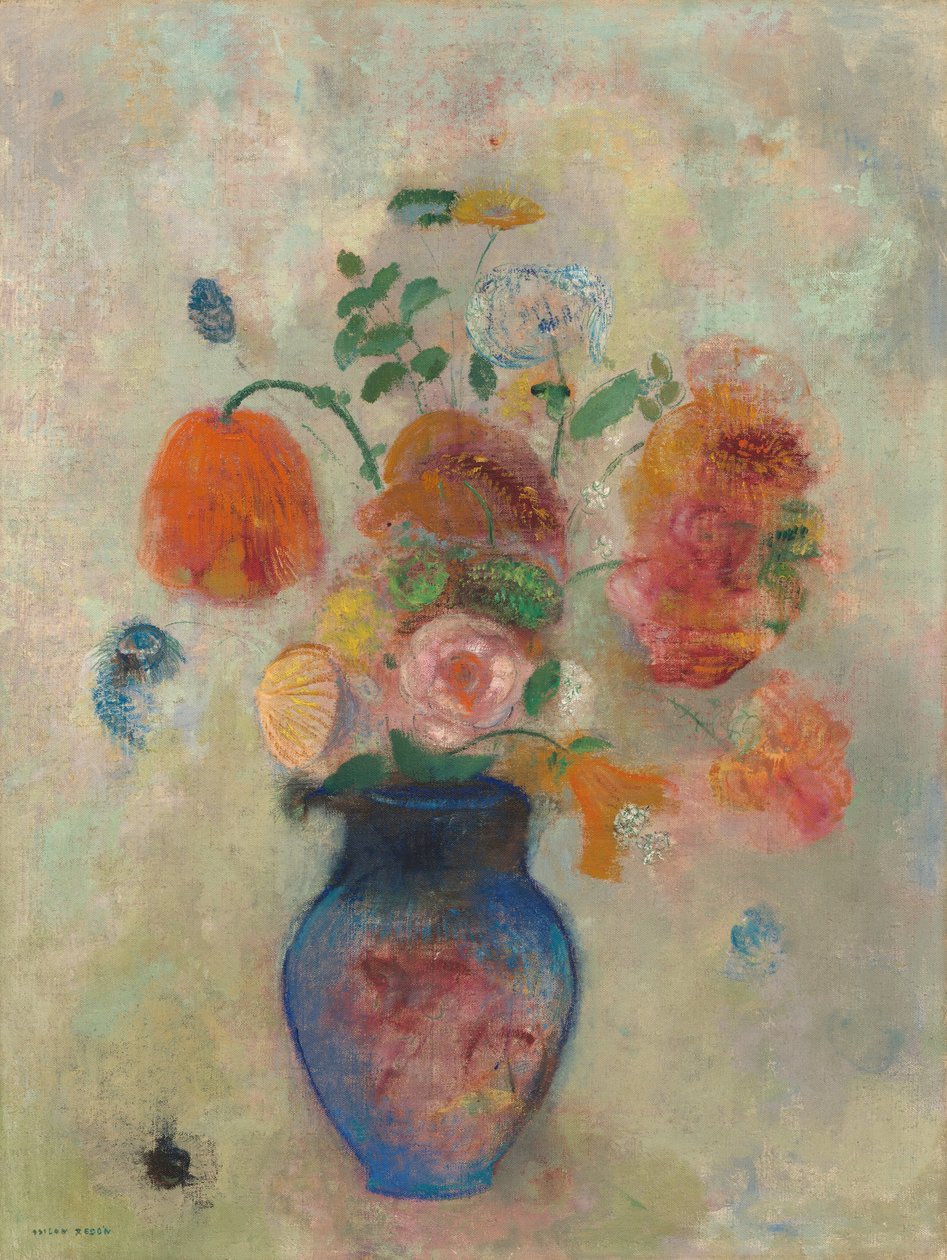 Grand vase avec fleurs, vers 1912 - Odilon Redon
