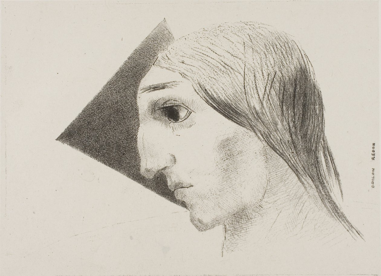 Folie, planche six de À Edgar Poe - Odilon Redon