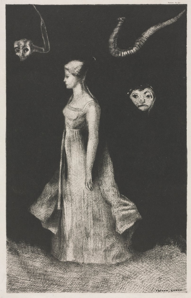 Obsession, 1894 - Odilon Redon Printer: Monrocq