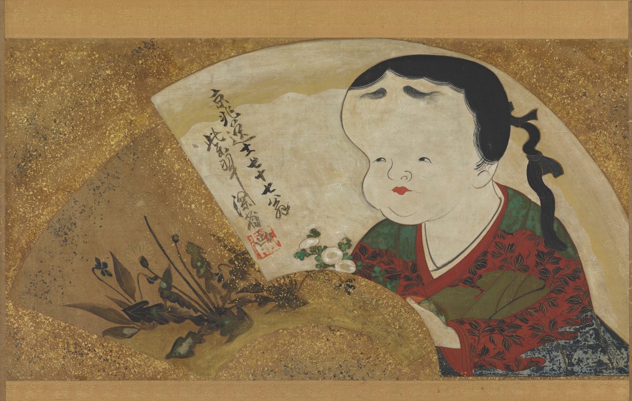 Uzume Okame et fleurs, 18e-19e siècle - Ogata Kenzan