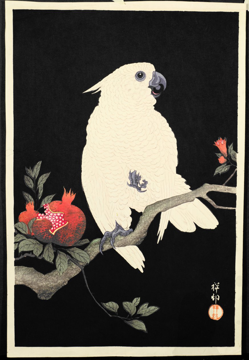 Cacatoès et grenade - Ohara Koson