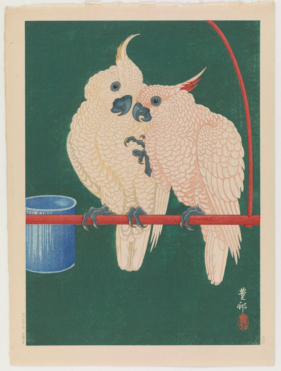 Paire de cacatoès blancs, c.1930 - Ohara Koson