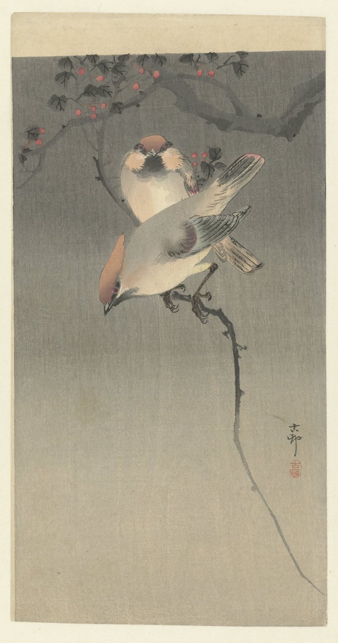 Jaseurs boréals - Ohara Koson