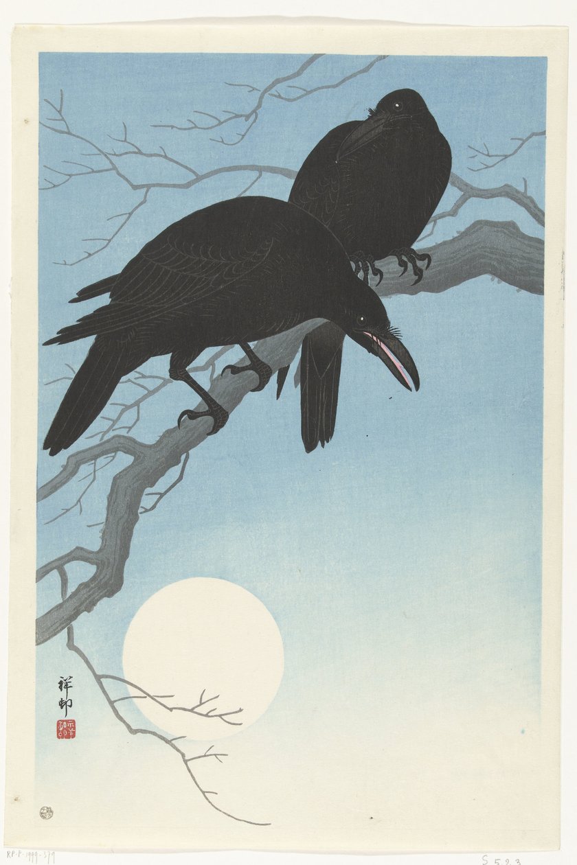 Deux corbeaux sur une branche - Ohara Koson