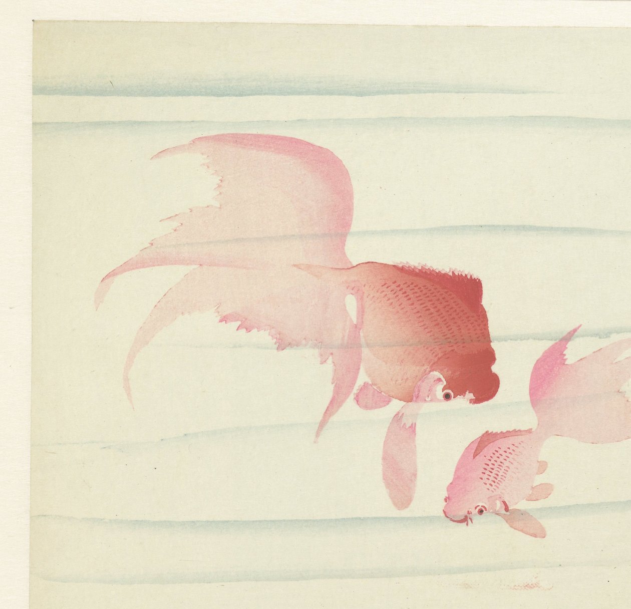 Deux poissons rouges - Ohara Koson