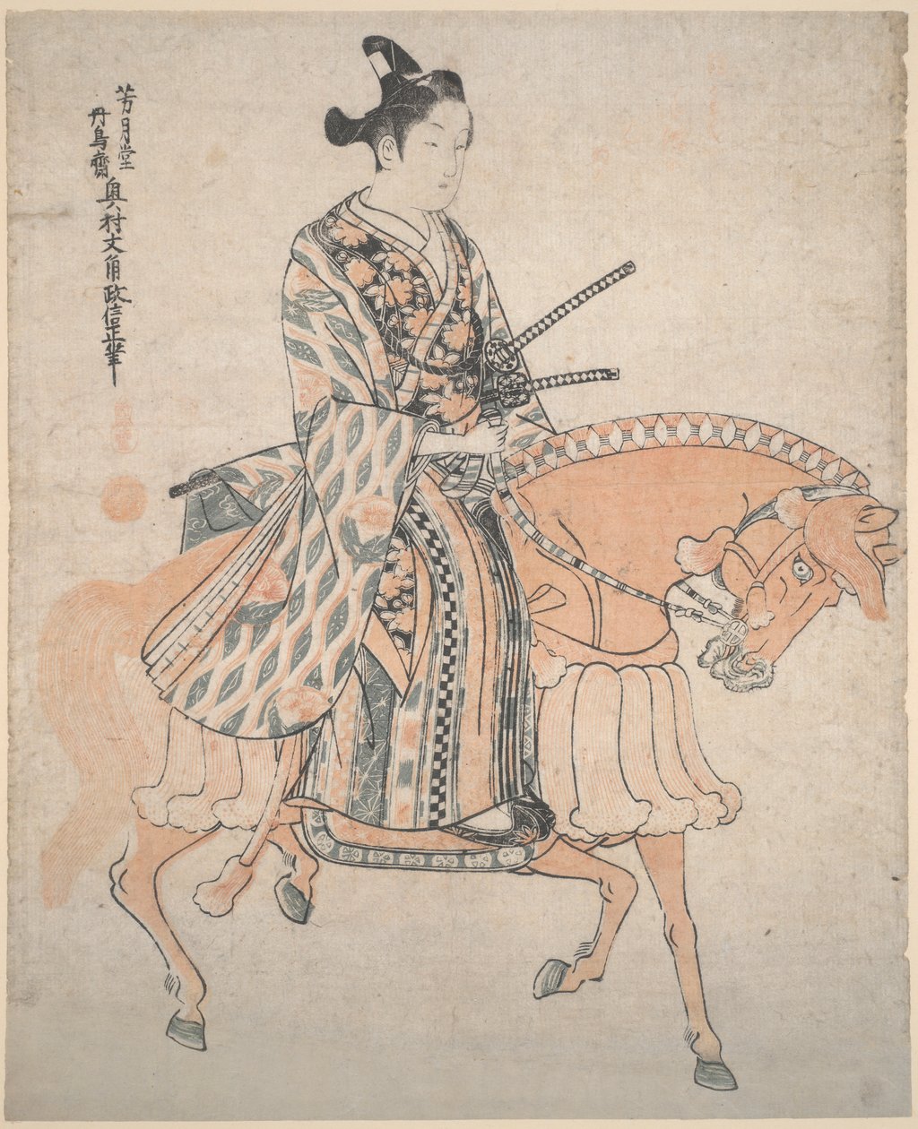 Noble à cheval - Okumura Masanobu