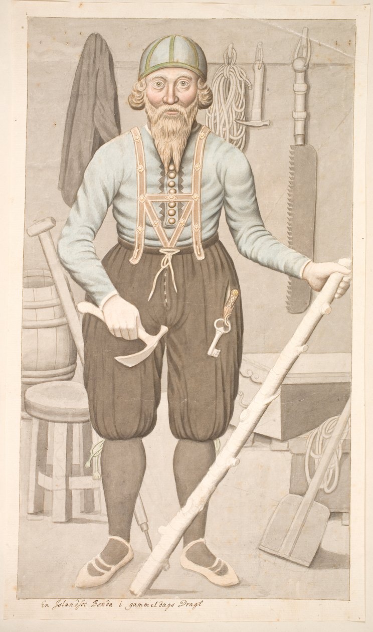 Un paysan islandais en costume ancien - Olavius