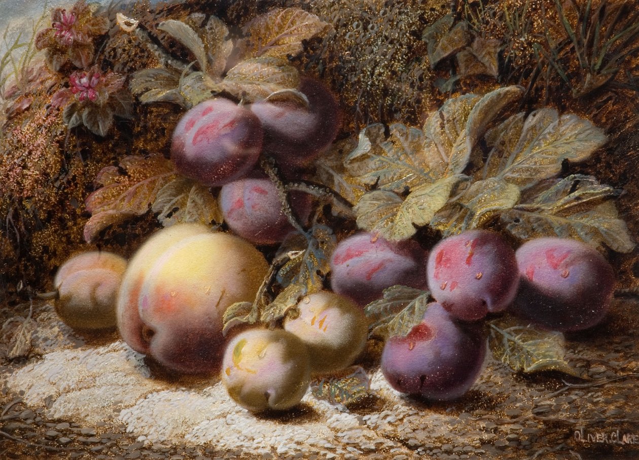 Nature morte avec pêche et prunes, 1916 - Oliver Clare