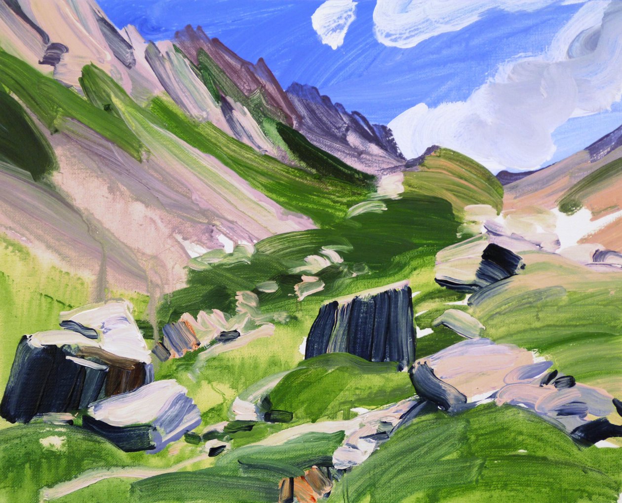 Loèche-les-Bains 15, 2012 (acrylique sur toile) - Olivier Morel