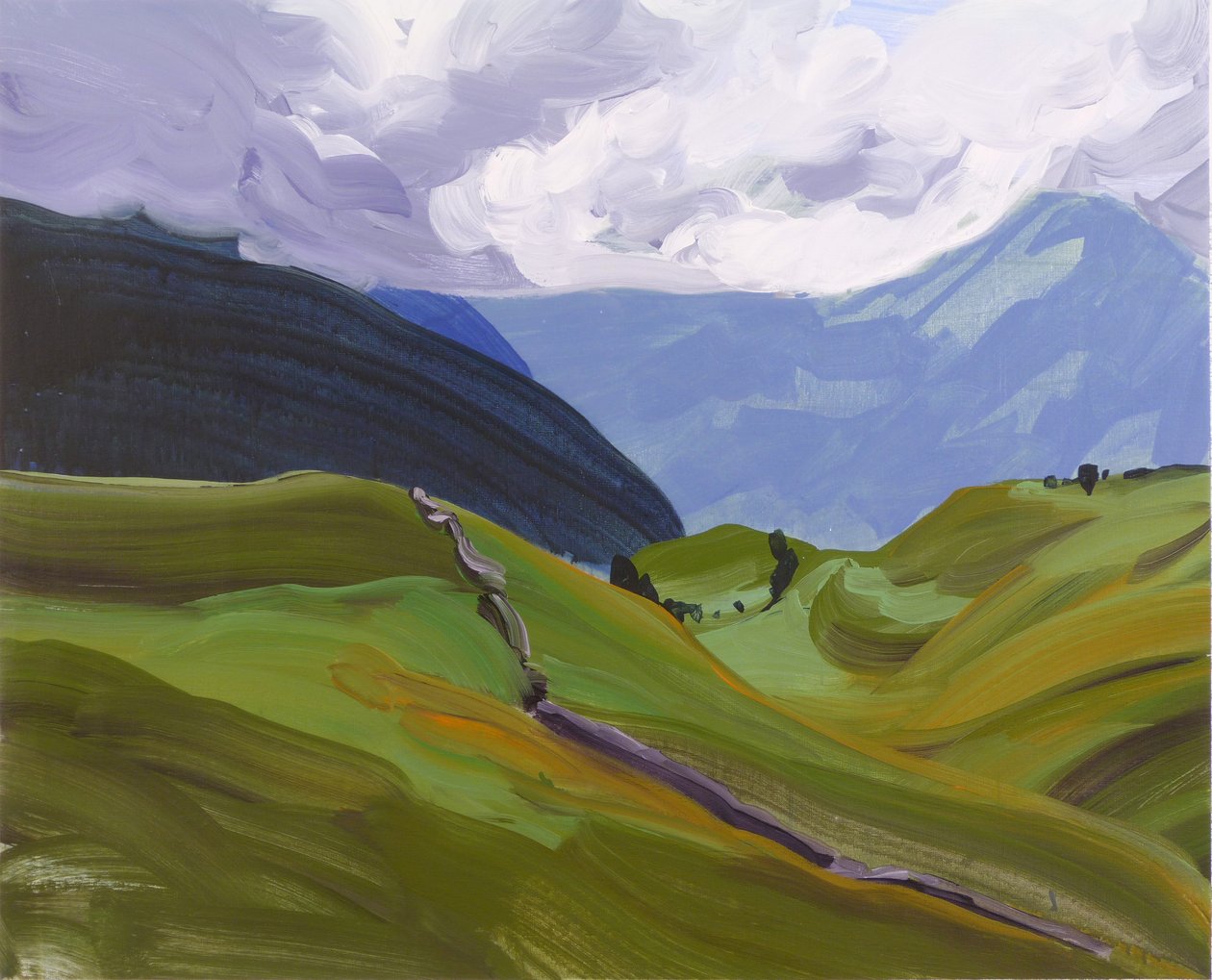 Loèche-les-Bains 26, 2014 (acrylique sur toile) - Olivier Morel