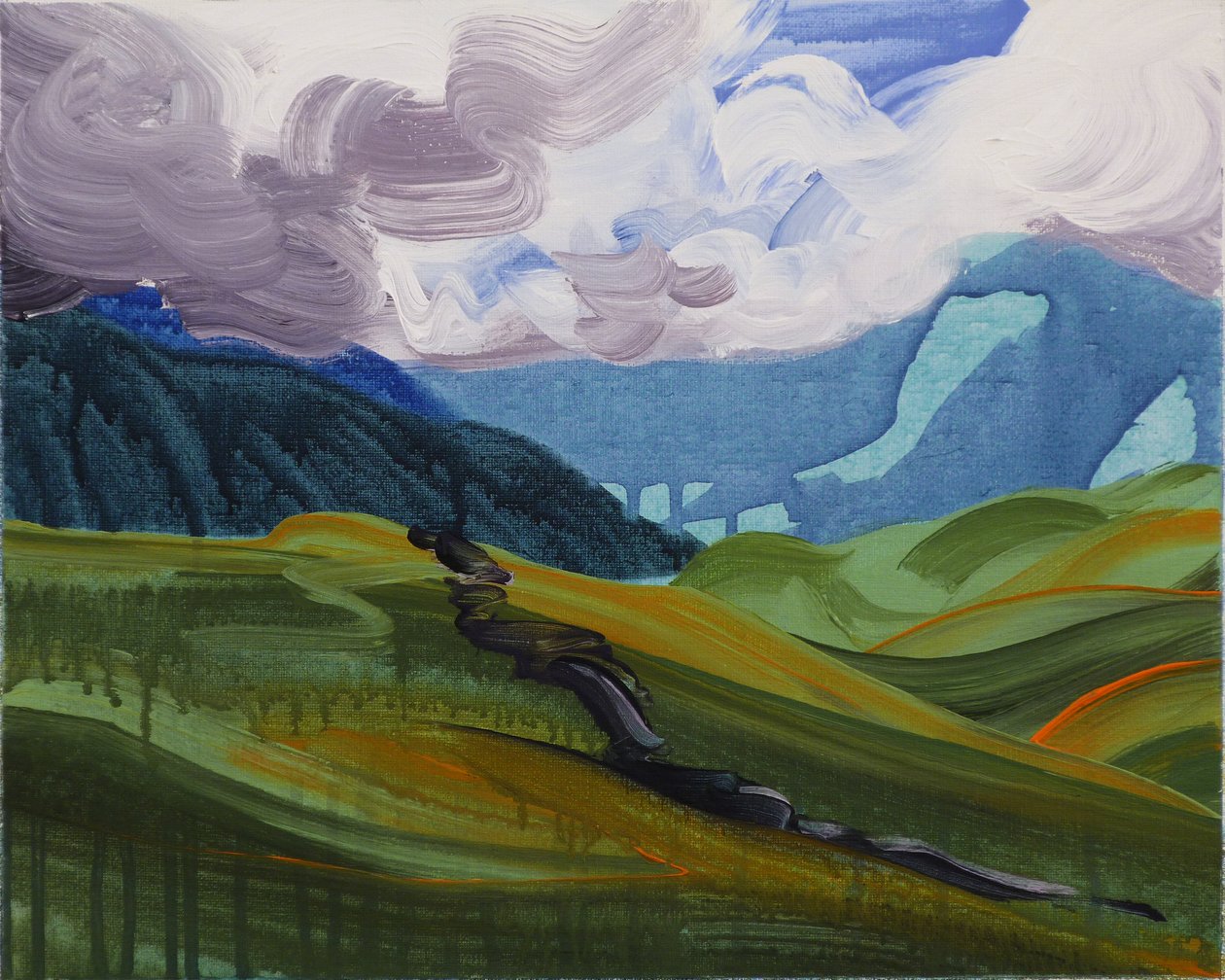Loèche-les-Bains 26, 2014 (acrylique sur toile) - Olivier Morel
