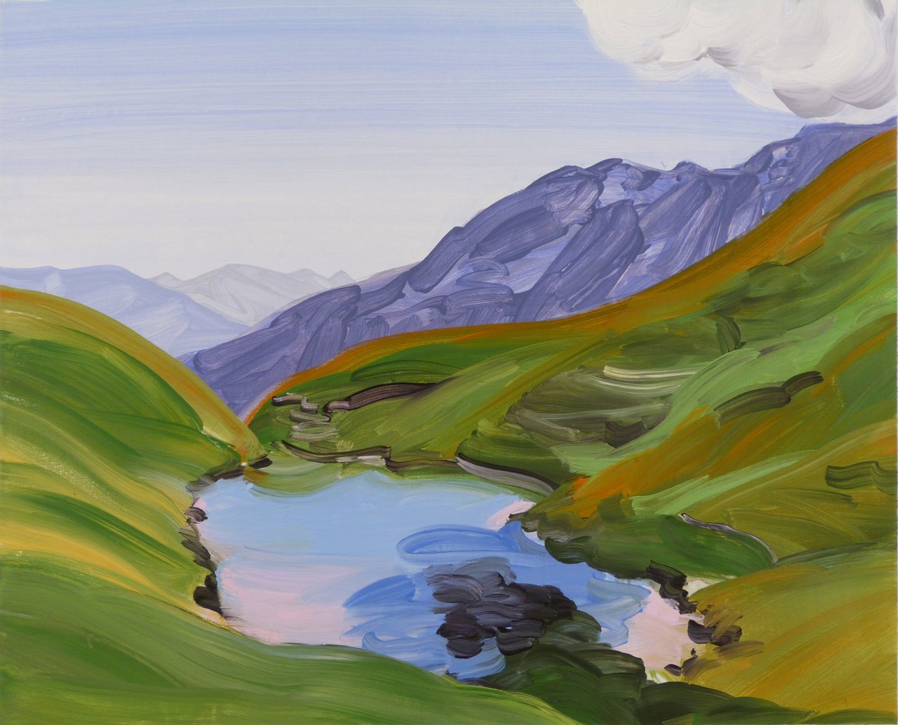 Loèche-les-Bains 27, 2014 (acrylique sur toile) - Olivier Morel