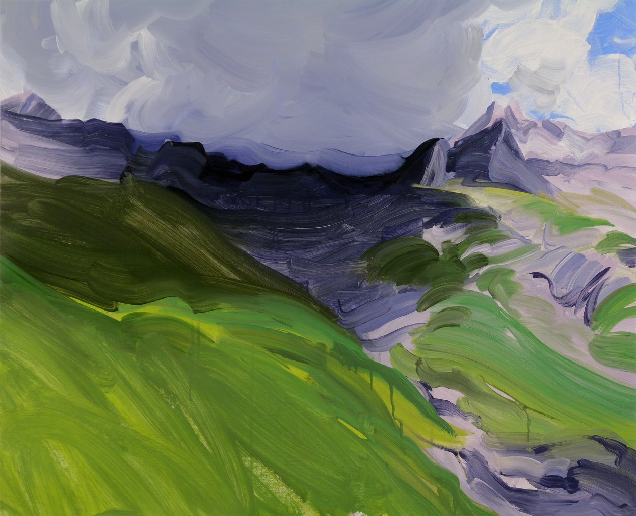 Loèche-les-Bains 32, 2014 (acrylique sur toile) - Olivier Morel