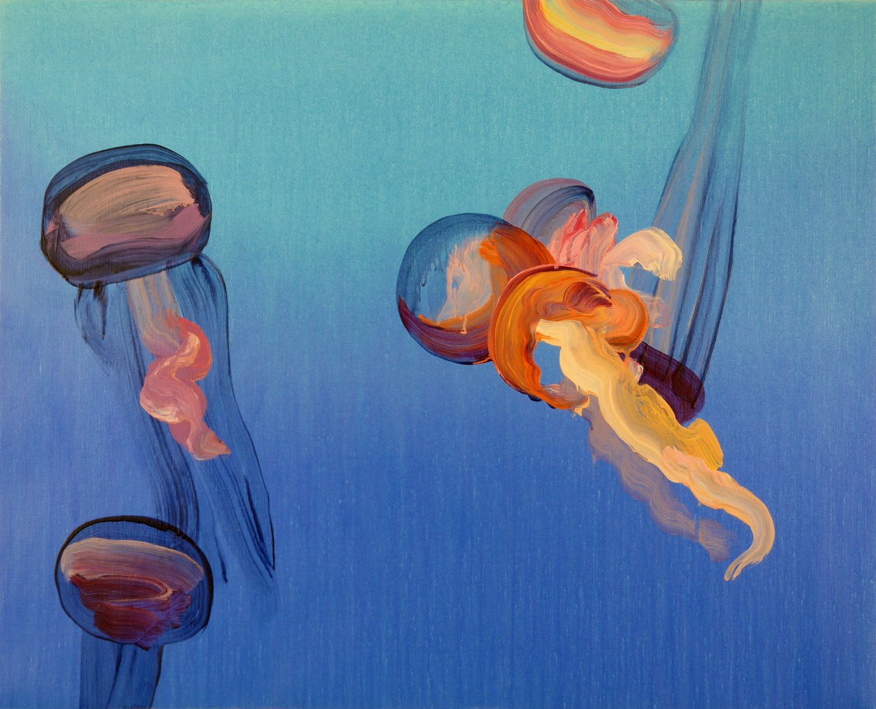 Méduses 14, 2013 (acrylique sur toile) - Olivier Morel