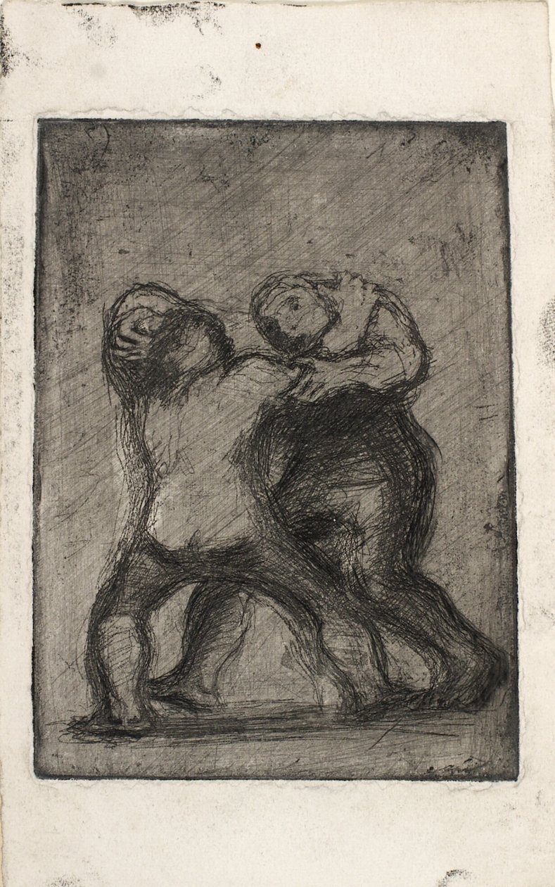 Deux hommes qui se battent - Oluf Hartmann