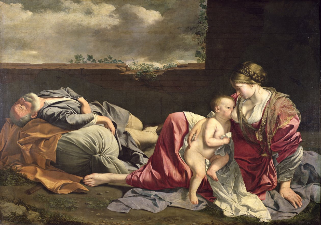 Le Repos pendant la fuite en Égypte, 1628 - Orazio Gentileschi