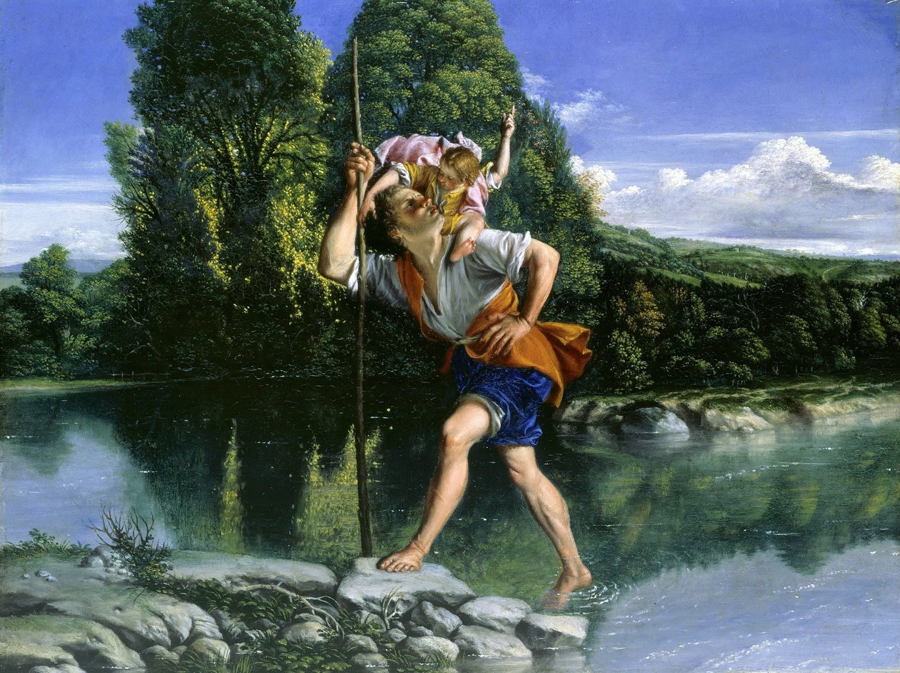Paysage avec Saint Christophe - Orazio Gentileschi