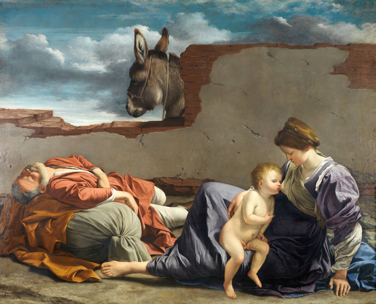 Repos pendant la fuite en Égypte, 1615-1621 - Orazio Gentileschi