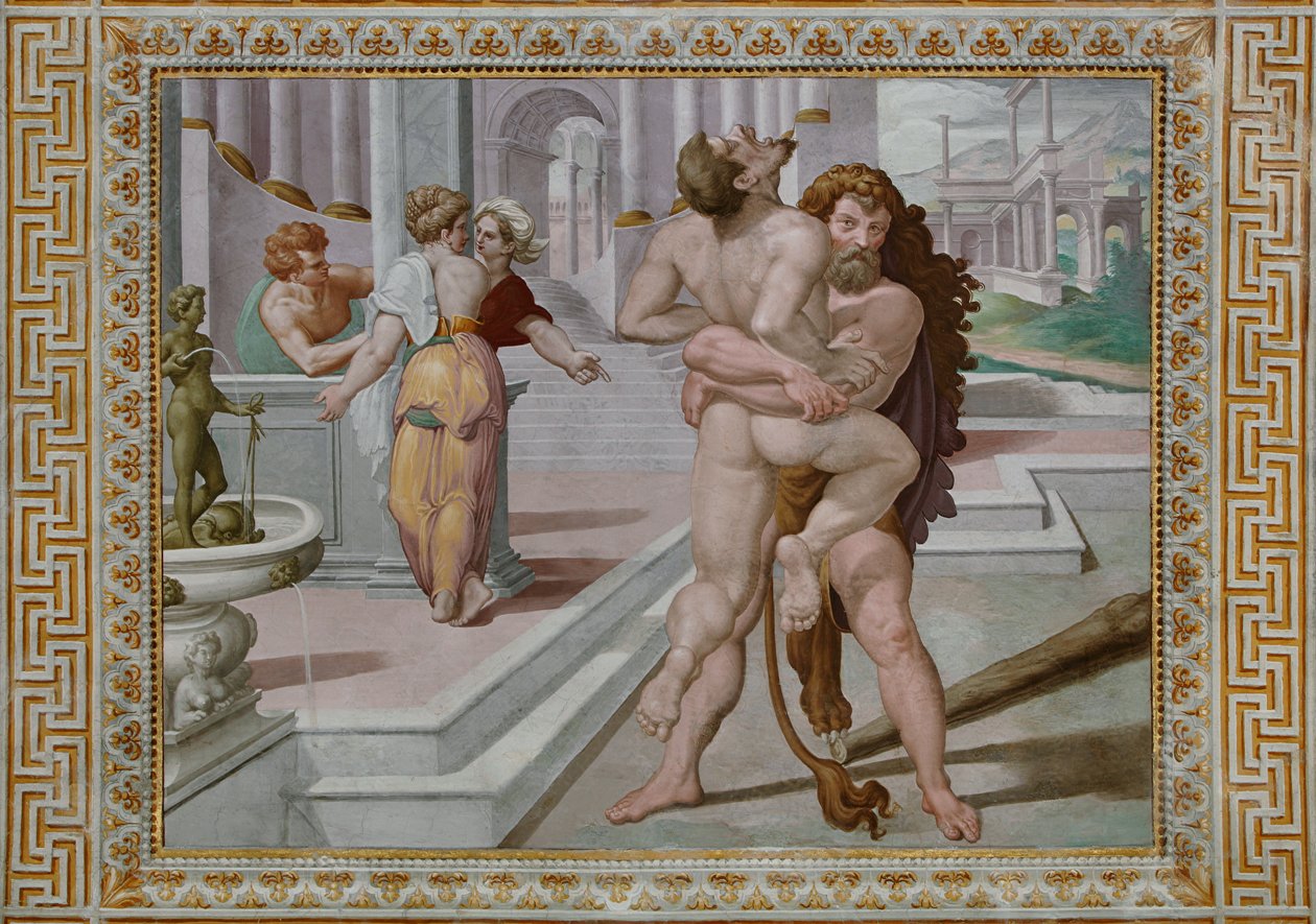 Hercule combattant Antée (détail) - Orazio Samacchini