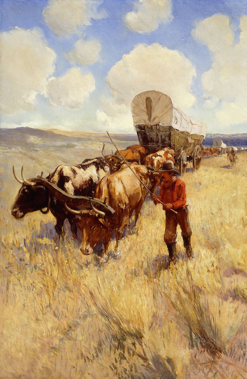Convoi de chariots - Oscar Edward Berninghaus