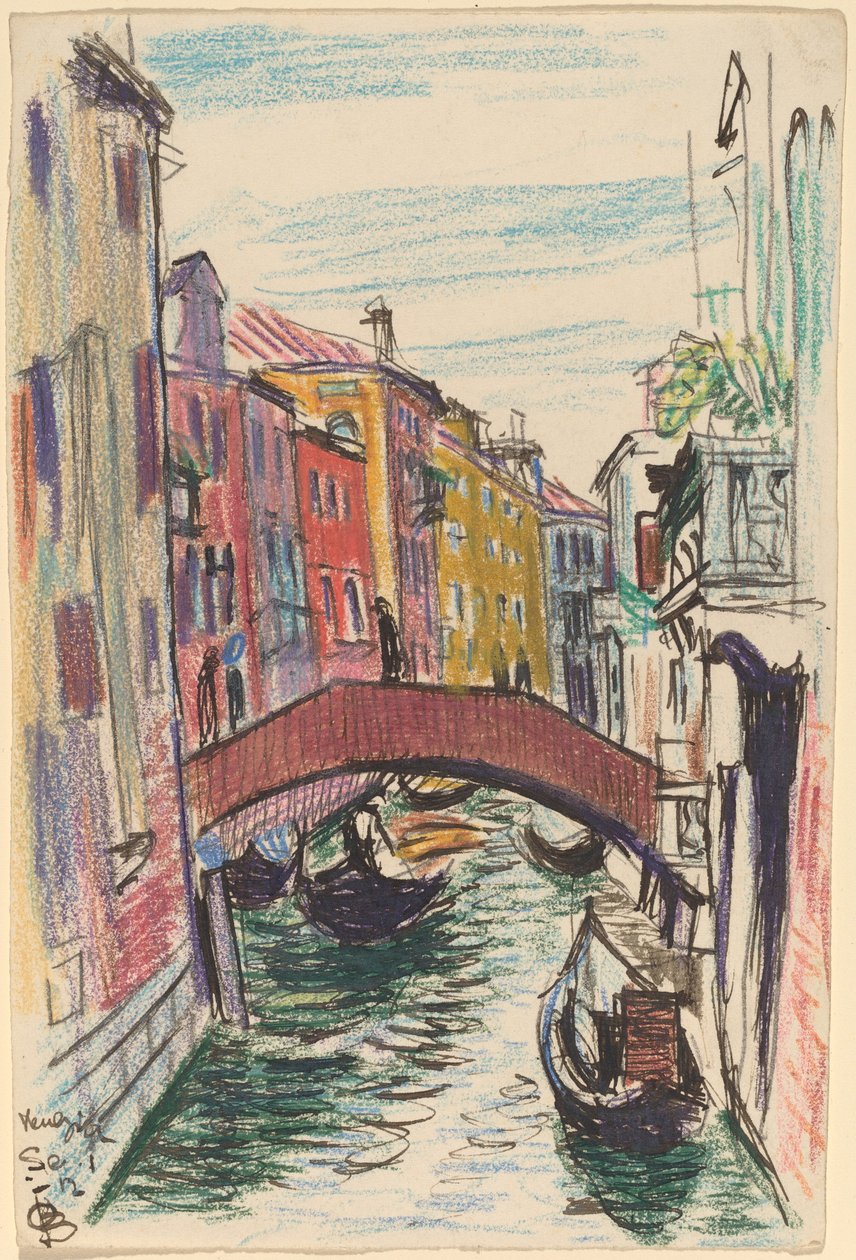 Canal, Venise - Oscar F. Bluemner
