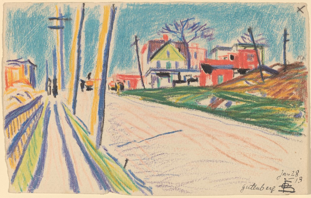 Rue dans le Bronx - Oscar F. Bluemner