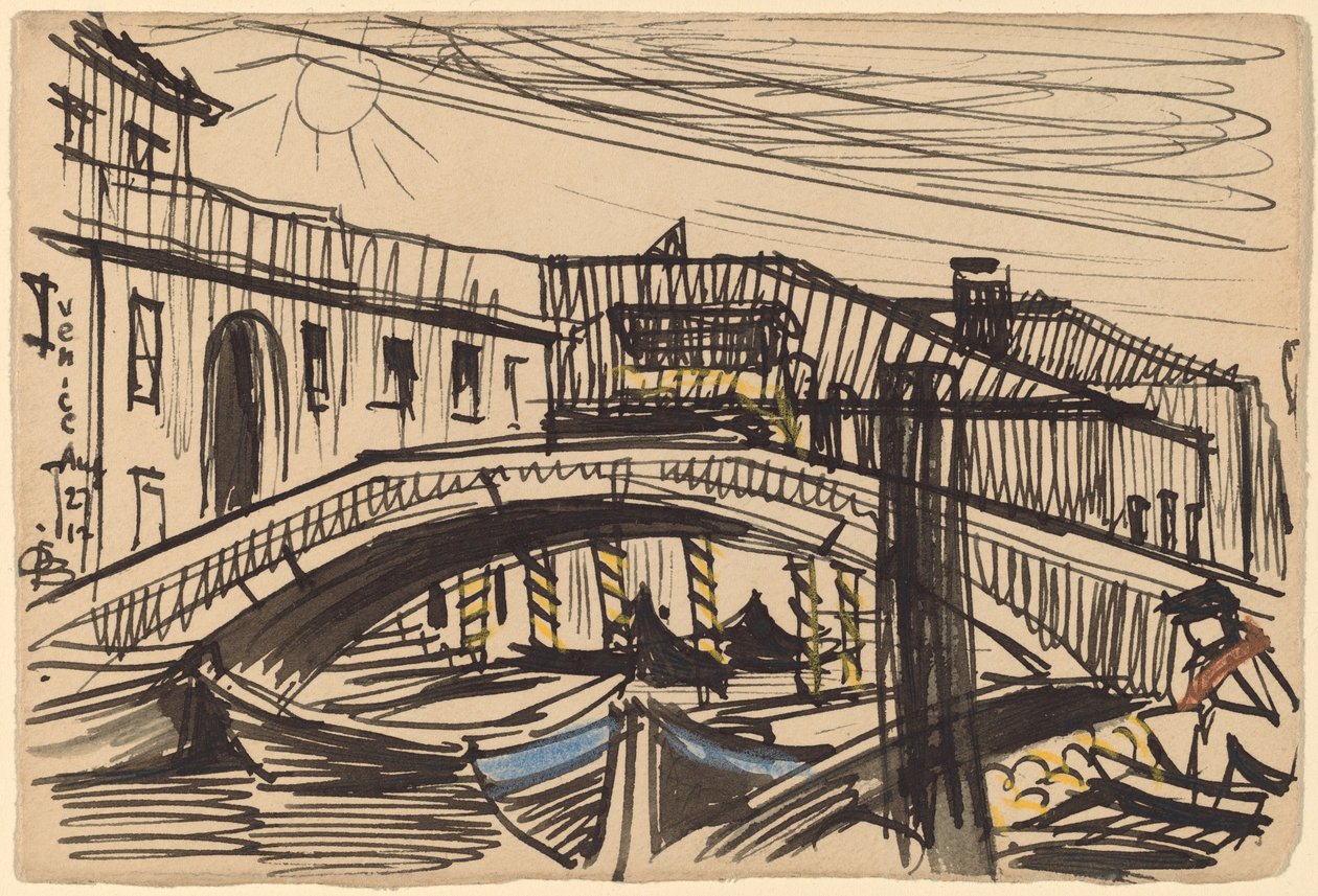 Venise, bateaux - Oscar F. Bluemner