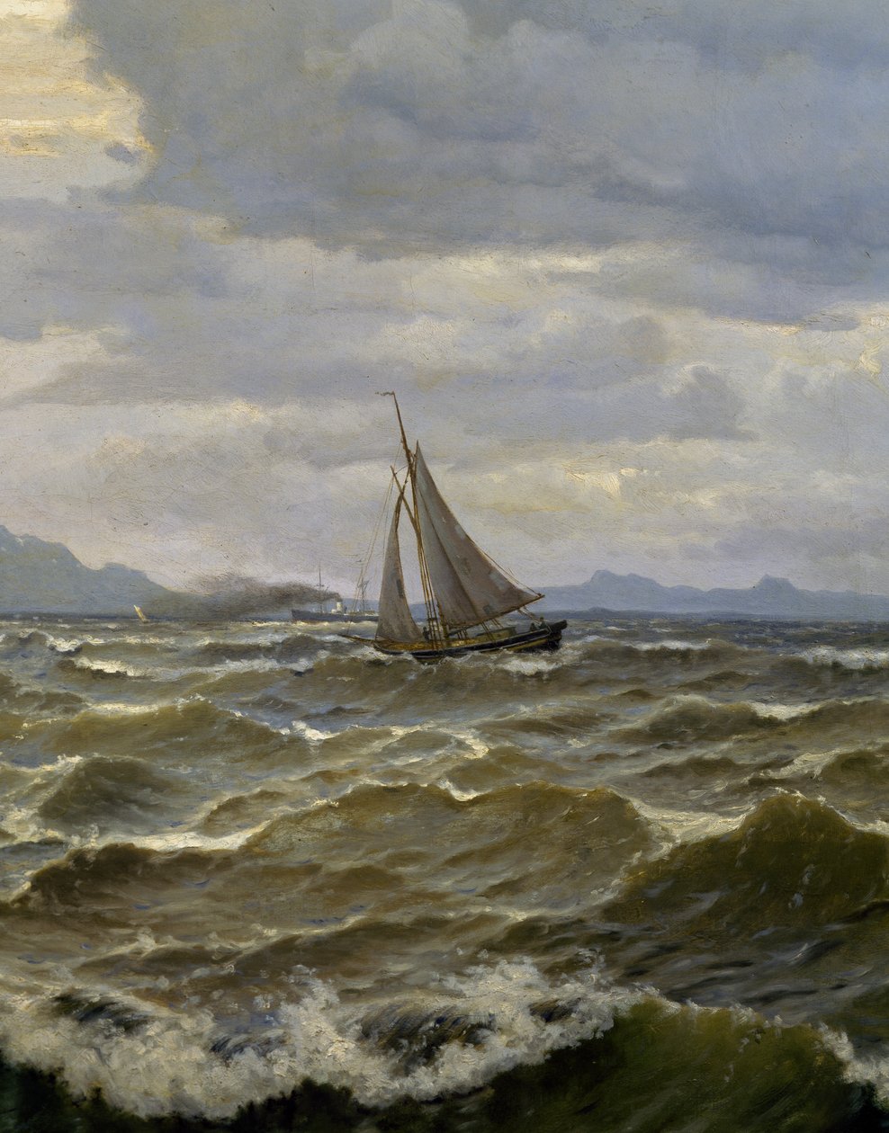Navires en mer - Oscar Kleineh