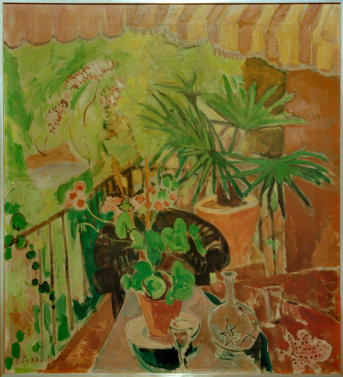Sur la véranda - Oskar Moll