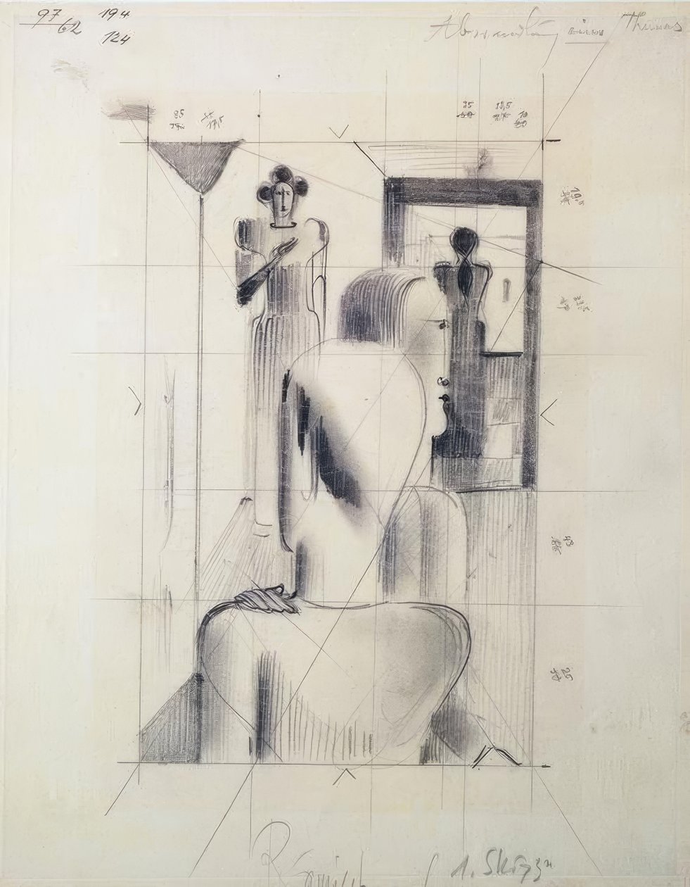 Figures dans une pièce - Oskar Schlemmer
