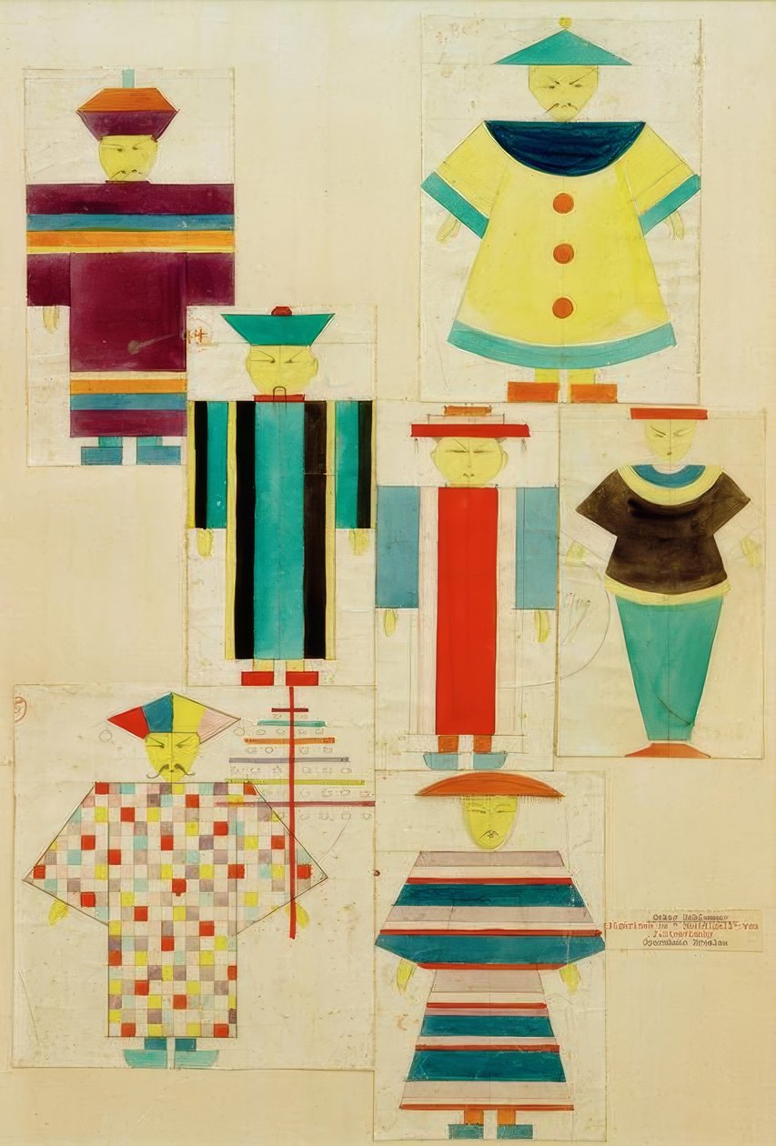 7 figurines pour Rossignol - Oskar Schlemmer