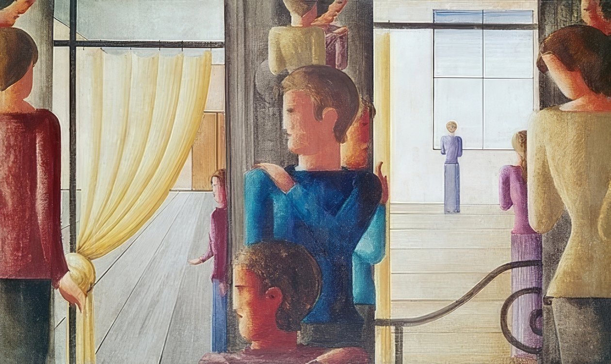 Groupe de douze avec intérieur - Oskar Schlemmer