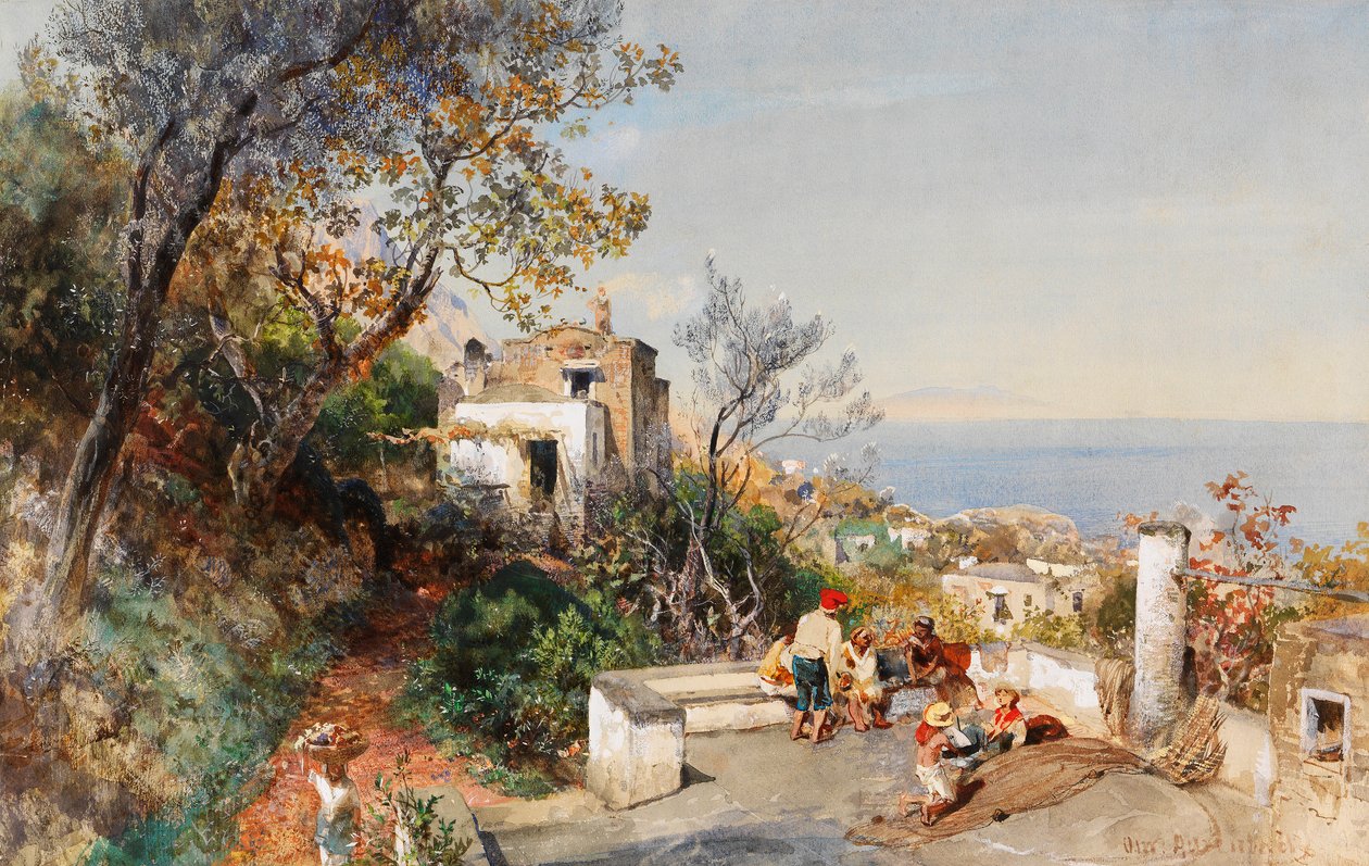 Vue sur la baie de Naples - Oswald Achenbach