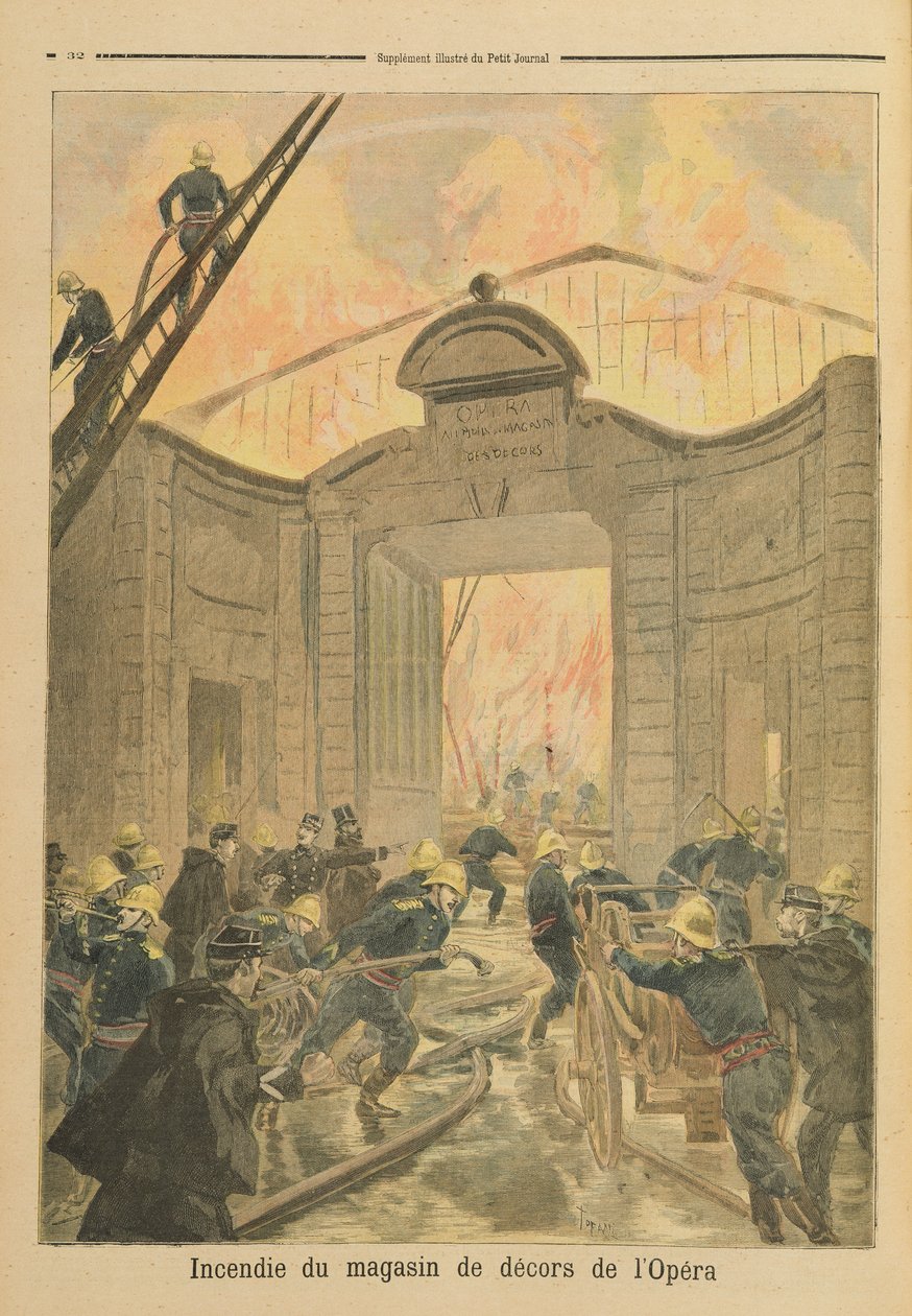 Incendie dans le décor de l