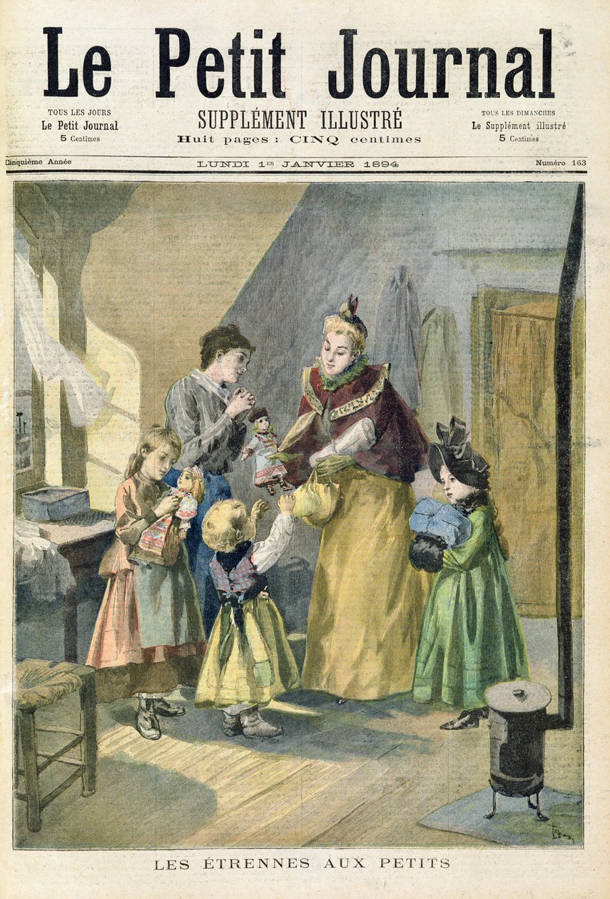 Cadeaux de Nouvel An pour les enfants, de la première page du supplément illustré de 