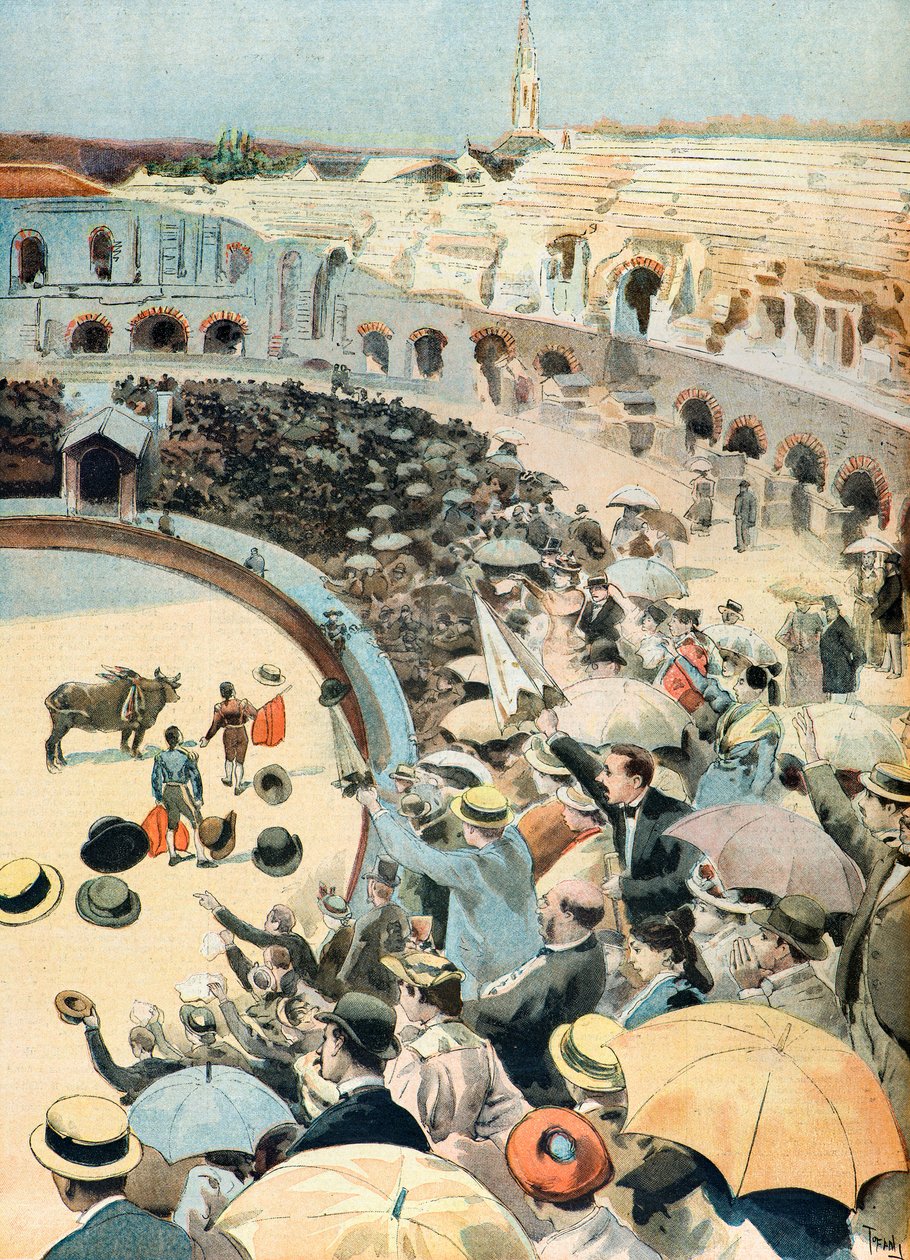 Une corrida dans les arènes de Nîmes - Oswaldo Tofani