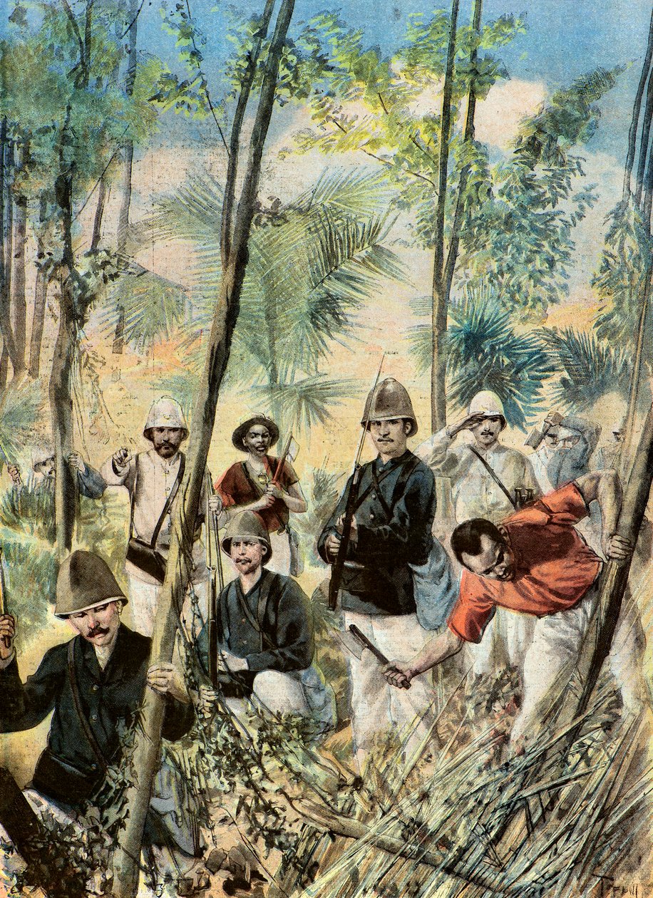 Soldats français dans la brousse - Oswaldo Tofani