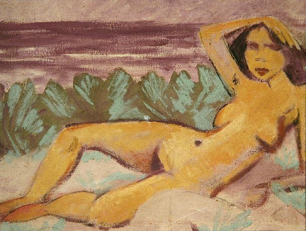 Nu allongé, vers 1914 - Otto Mueller