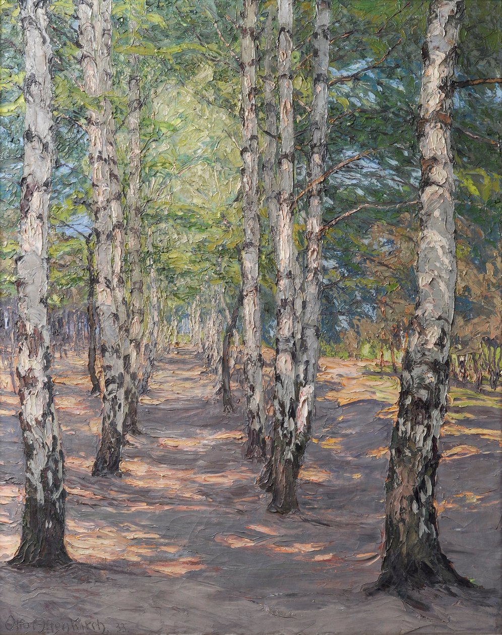 Chemin de bouleaux sur le Heller près de Dresde - Otto Altenkirch