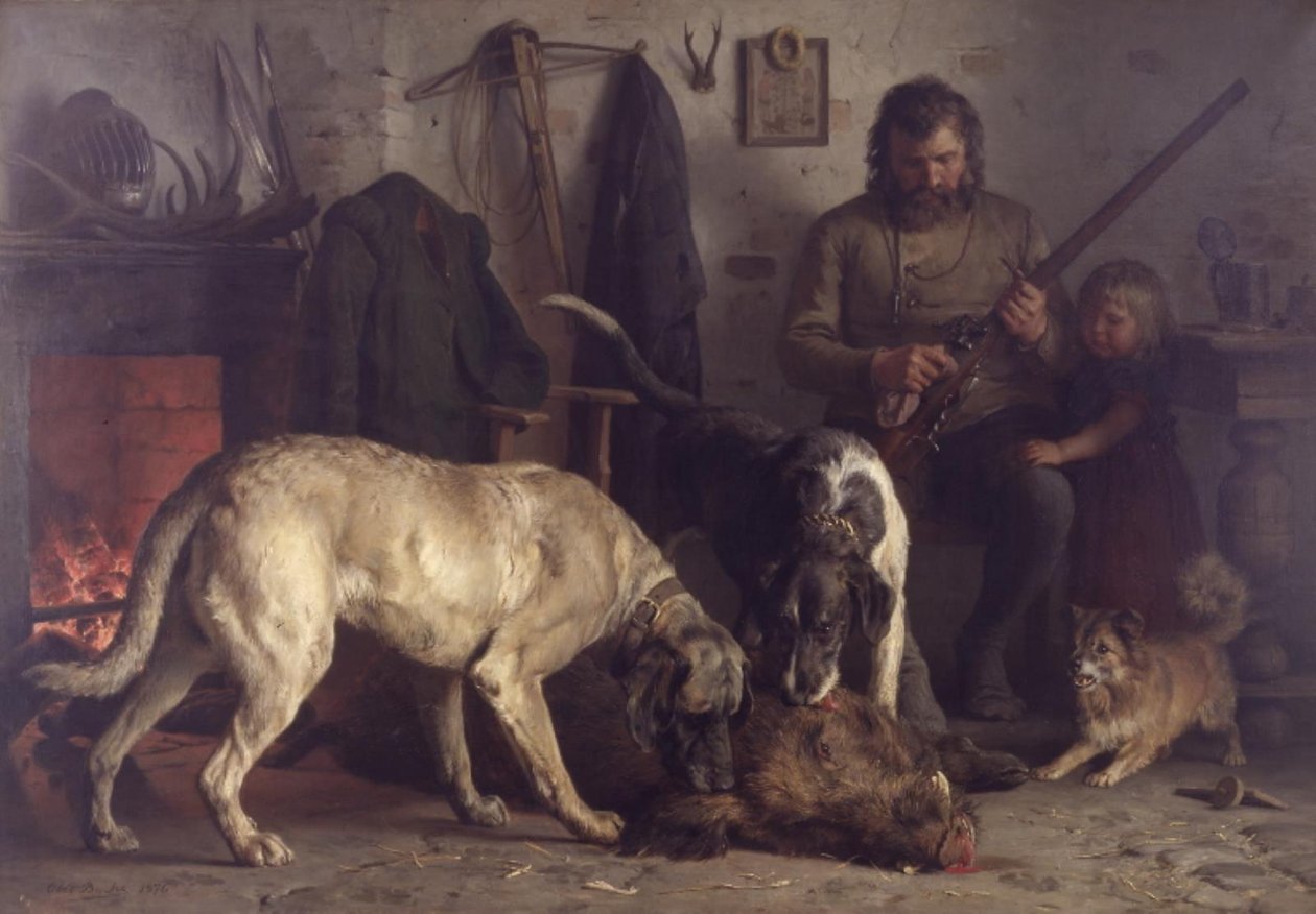 Après la chasse au sanglier - Otto Bache