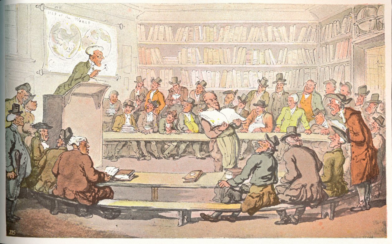 Une vente aux enchères de livres, vers 1810 - Otto Limited