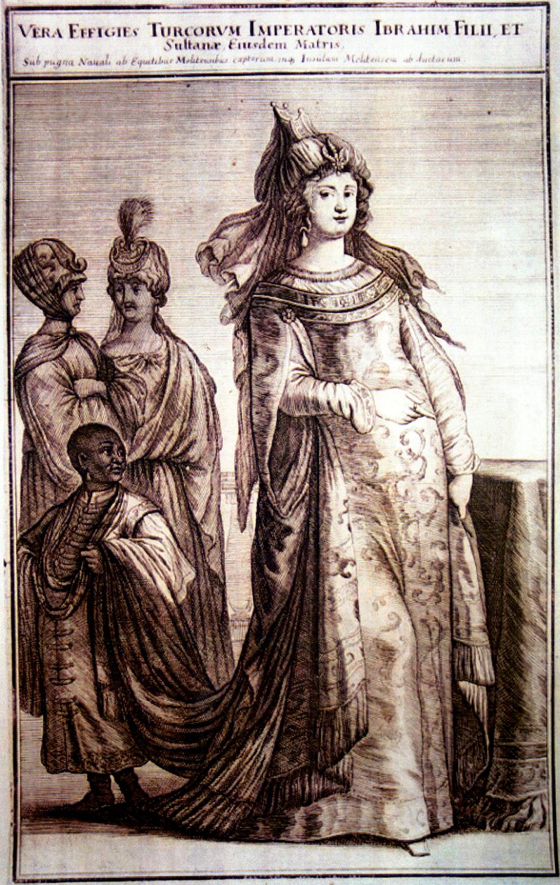 Kosem Sultan avec des serviteurs, 1647 - Ottoman School