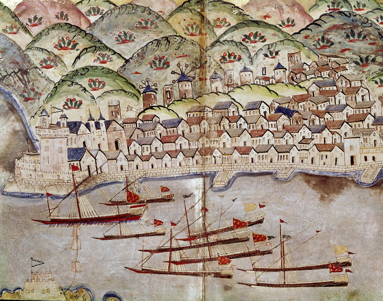 Art ottoman : vue de Marseille, France - Ottoman School